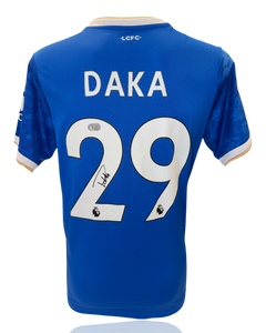 PATSON DAKA SIGNED LEICESTER CITY 2021/22 HOME SHIRT (ACG CERT AG17620)-1