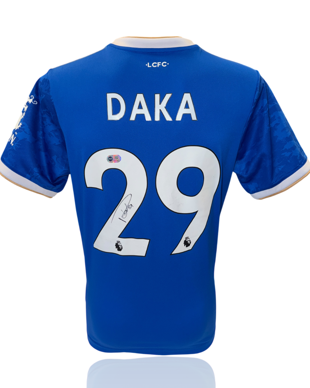 PATSON DAKA SIGNED LEICESTER CITY 2021/22 HOME SHIRT (ACG CERT AG17621)