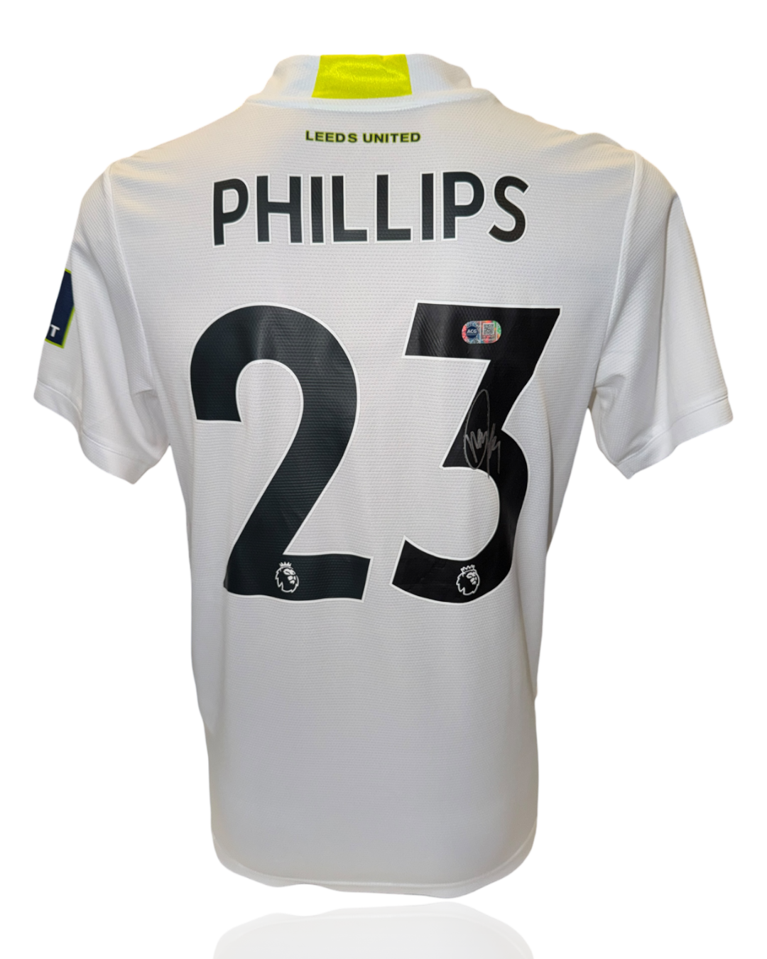 KALVIN PHILLIPS SIGNED LEEDS UNITED 2021/22 HOME SHIRT (ACG CERT AG17627)-1