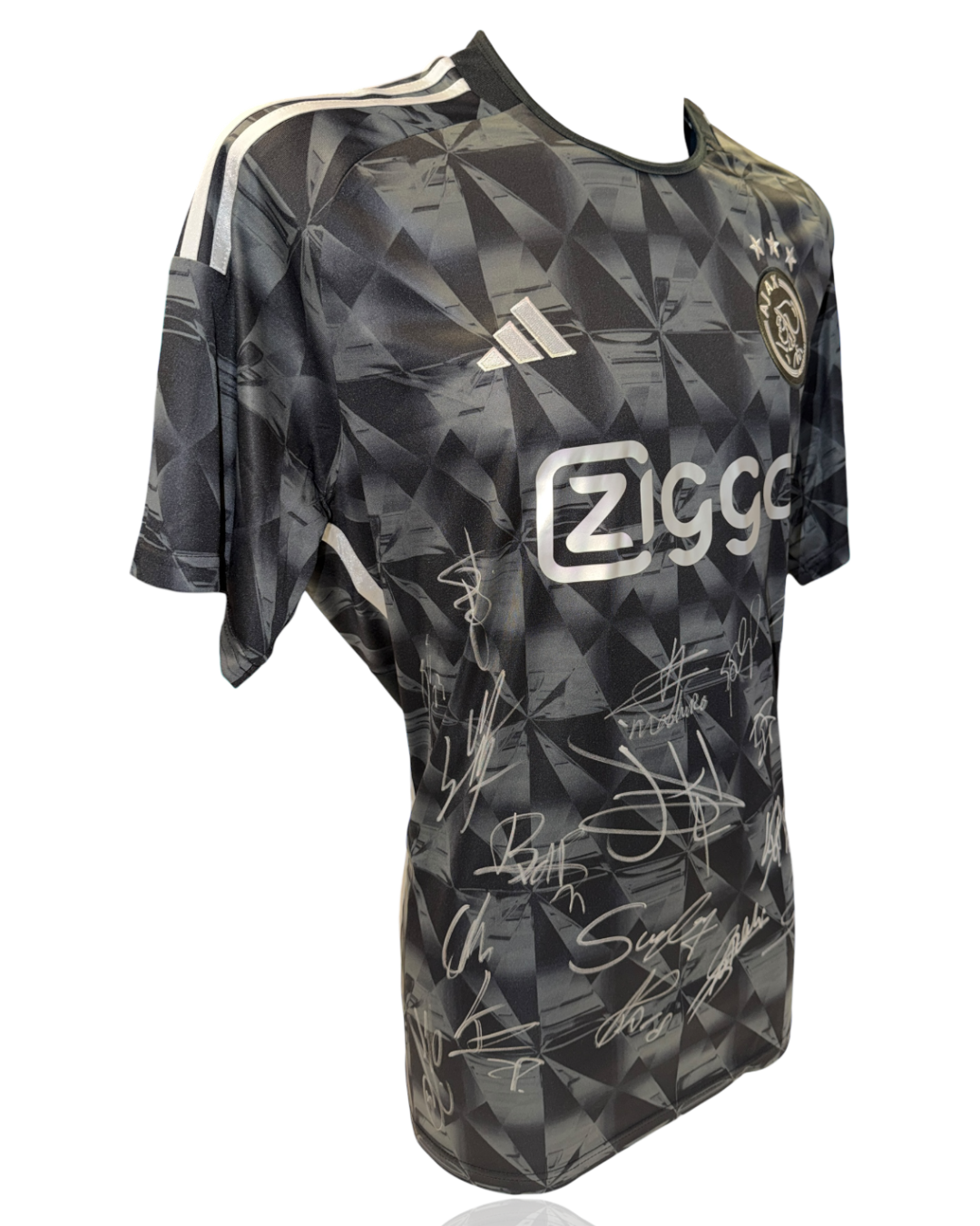 AFC AJAX SIGNED 2023/24 AWAY SQUAD SHIRT HENDERSON, HATO, TAYLOR (ACG CERT AG17631)