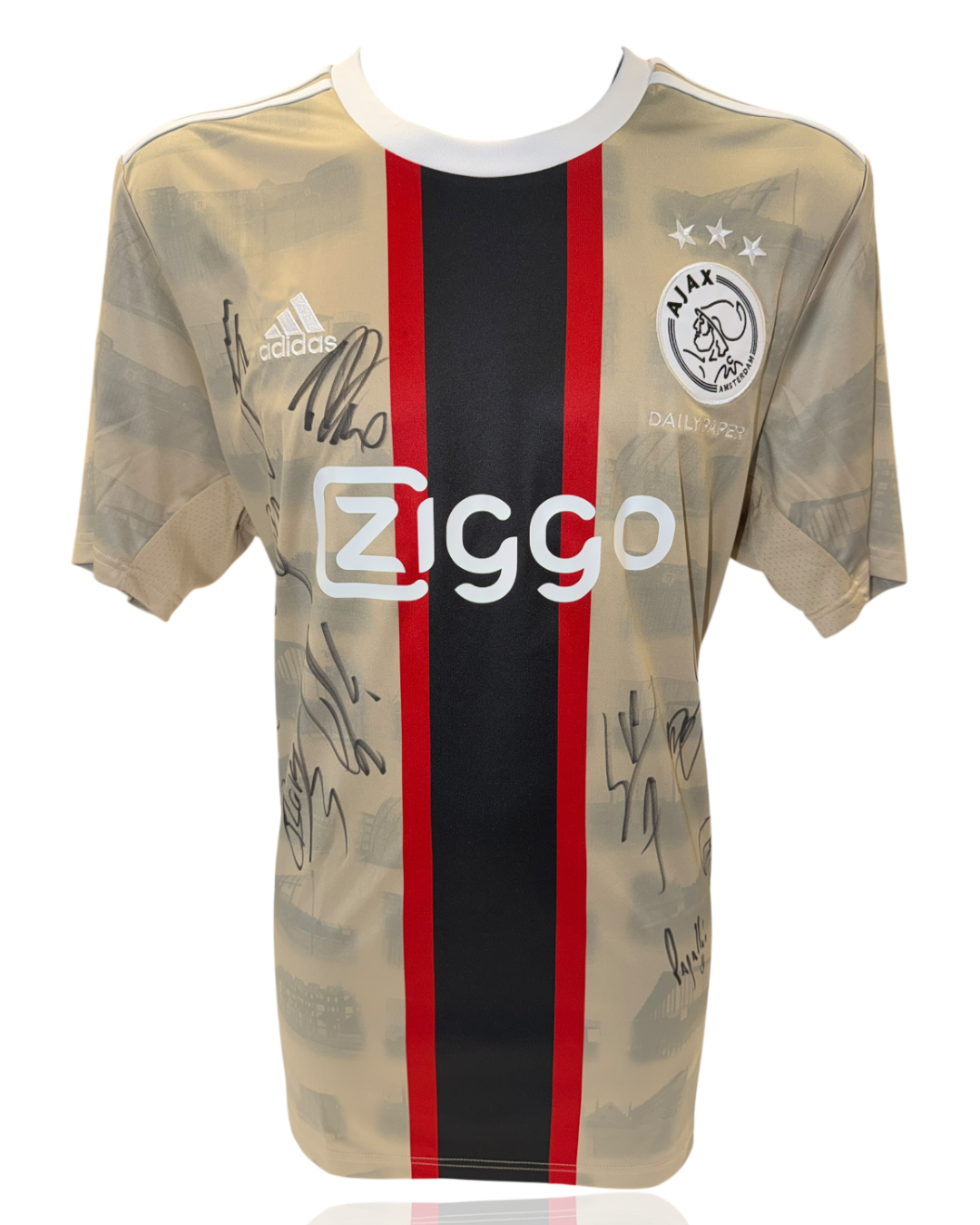 AFC AJAX SIGNED 2022/23 AWAY SQUAD SHIRT BERGWIJN, BLIND, KUDUS (ACG CERT AG17632)