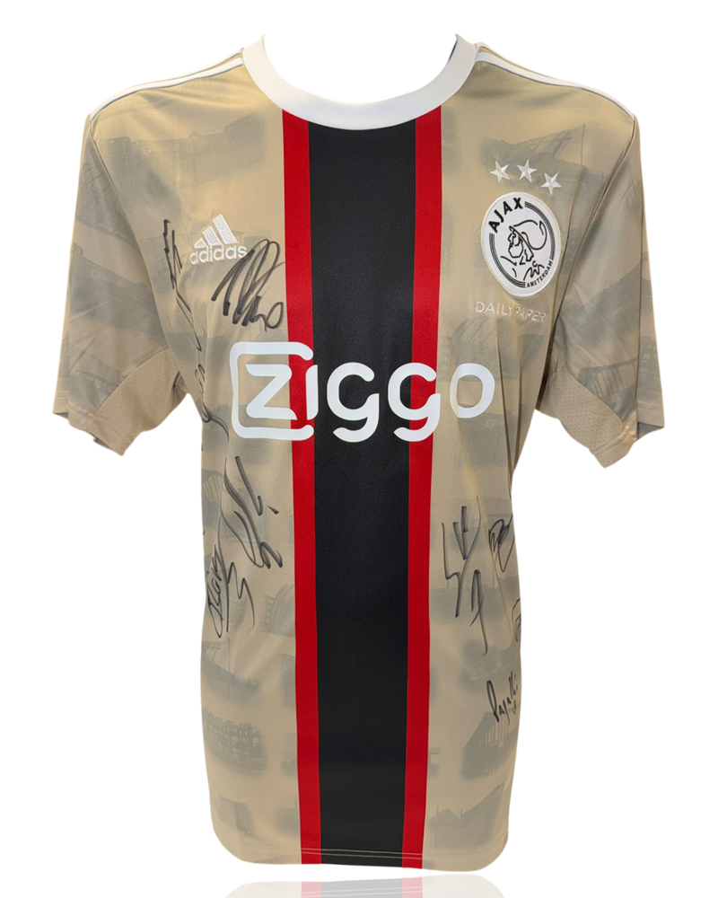 AFC AJAX SIGNED 2022/23 AWAY SQUAD SHIRT BERGWIJN, BLIND, KUDUS (ACG CERT AG17632)-1