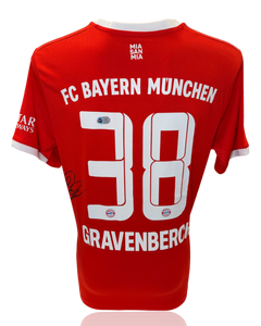 RYAN GRAVENBERCH SIGNED FC BAYERN MUNCHEN 2022/23 HOME SHIRT (ACG CERT AG17634)-1