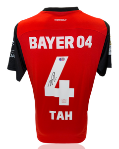 JONATHAN TAH SIGNED 2024/25 BAYER 04 LEVERKUSEN HOME SHIRT (ACG CERT AG17637)-1