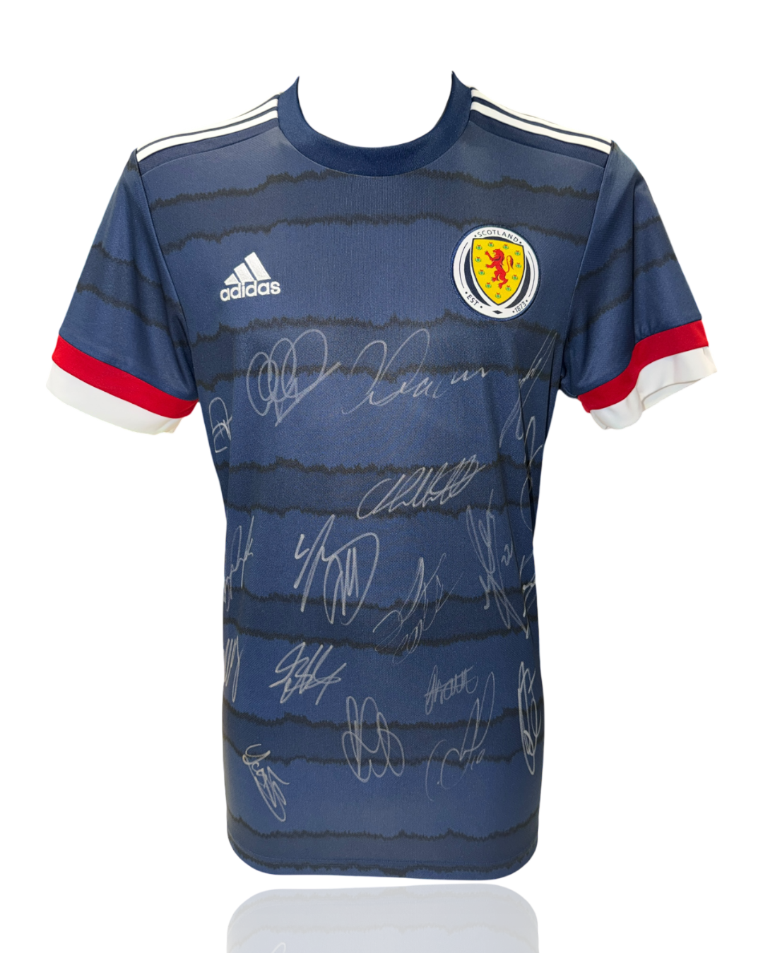 SCOTLAND SQUAD FOOTBALL SIGNED 2020/22 HOME SHIRT (ACG CERT AG17641)-1