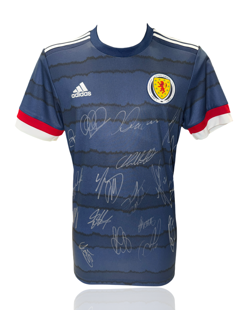SCOTLAND SQUAD FOOTBALL SIGNED 2020/22 HOME SHIRT (ACG CERT AG17641)-1