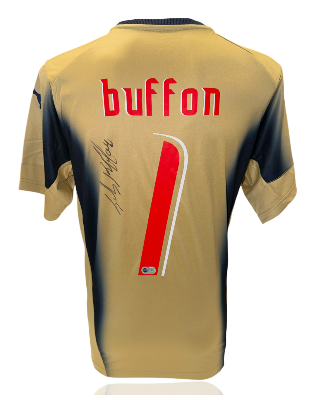 GIANLUIGI BUFFON SIGNED 2006 ITALY WORLD CUP FINAL SHIRT (ACG CERT AG17645)