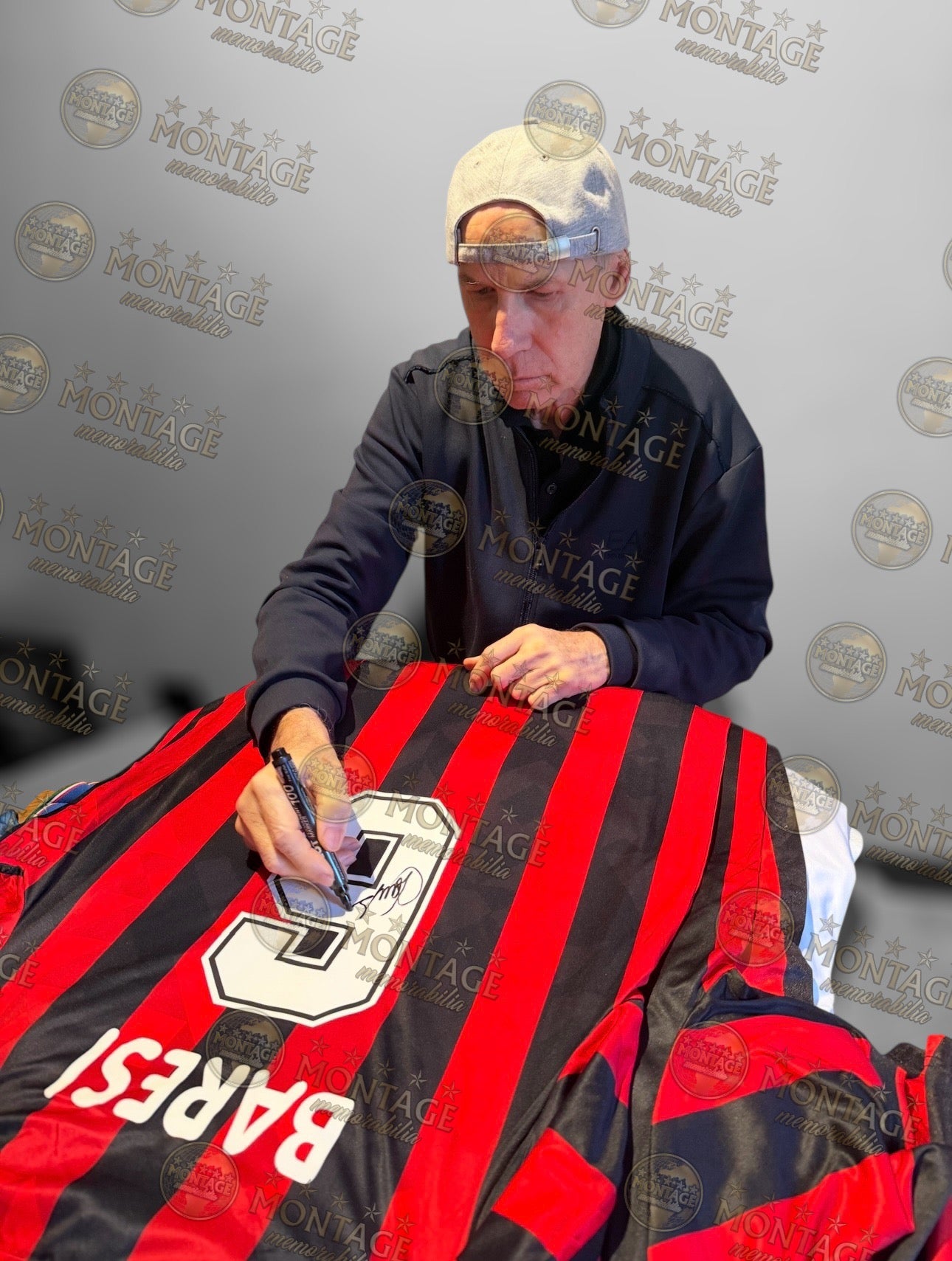 FRANCO BARESI SIGNED AC MILAN 1993/95 HOME SHIRT (ACG CERT AG17698)-2