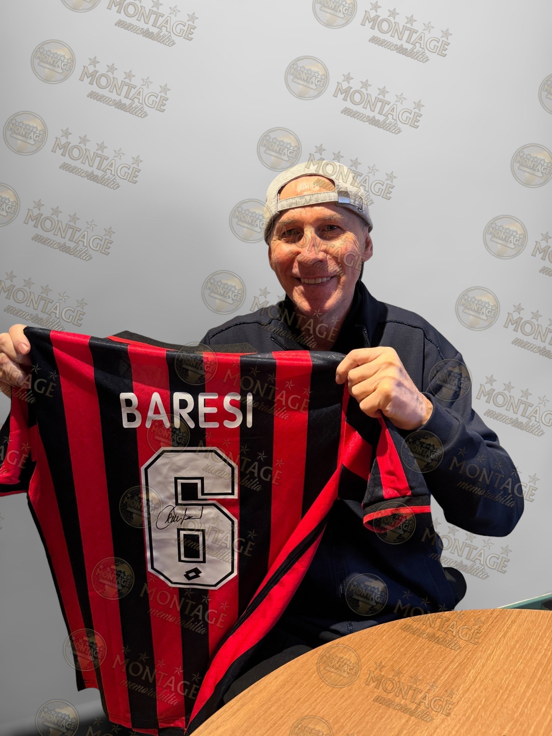 FRANCO BARESI SIGNED AC MILAN 1995/96 HOME SHIRT (ACG CERT AG17693)-2