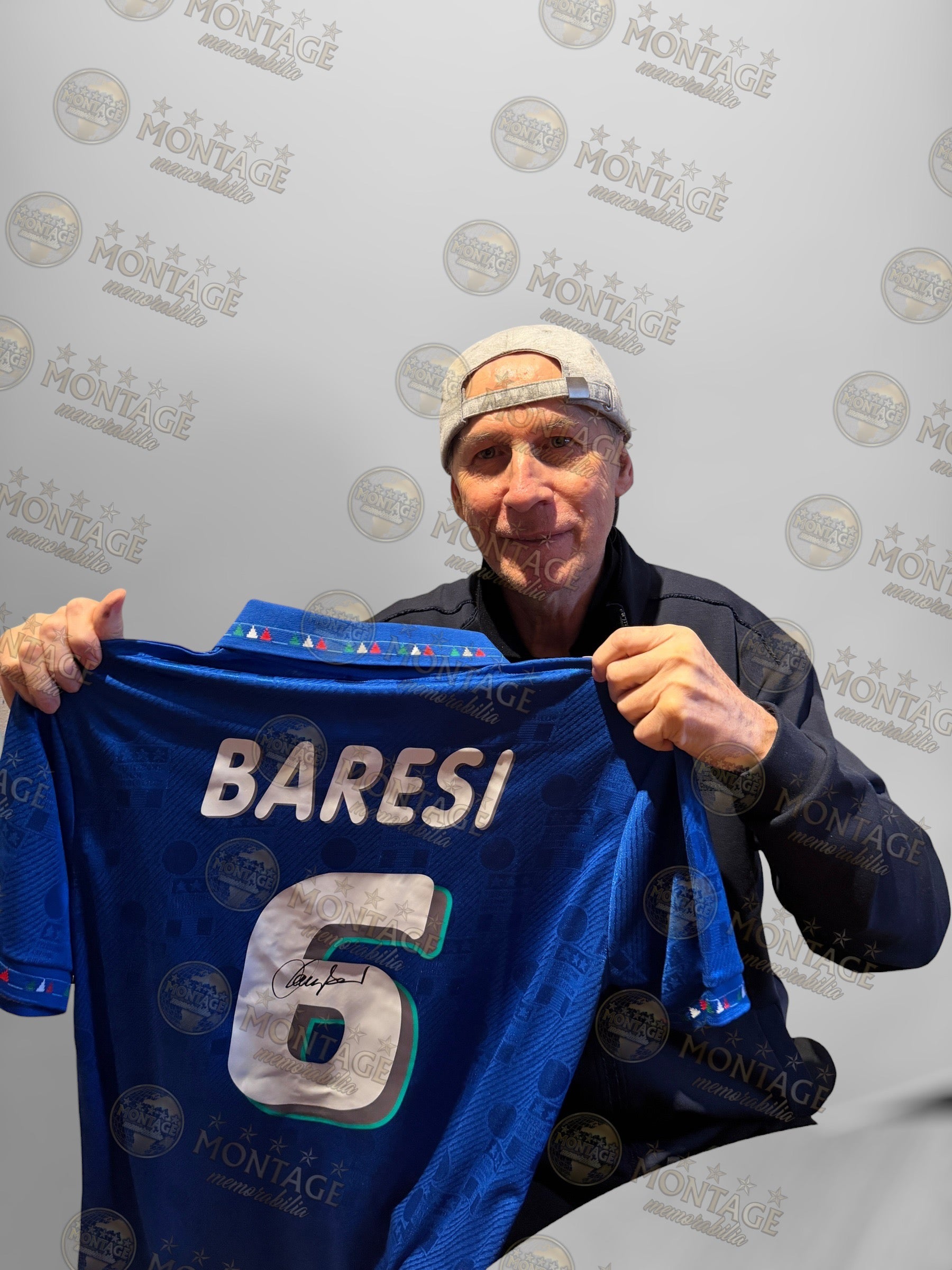 FRANCO BARESI SIGNED ITALY 1994 HOME SHIRT (ACG CERT AG17690)