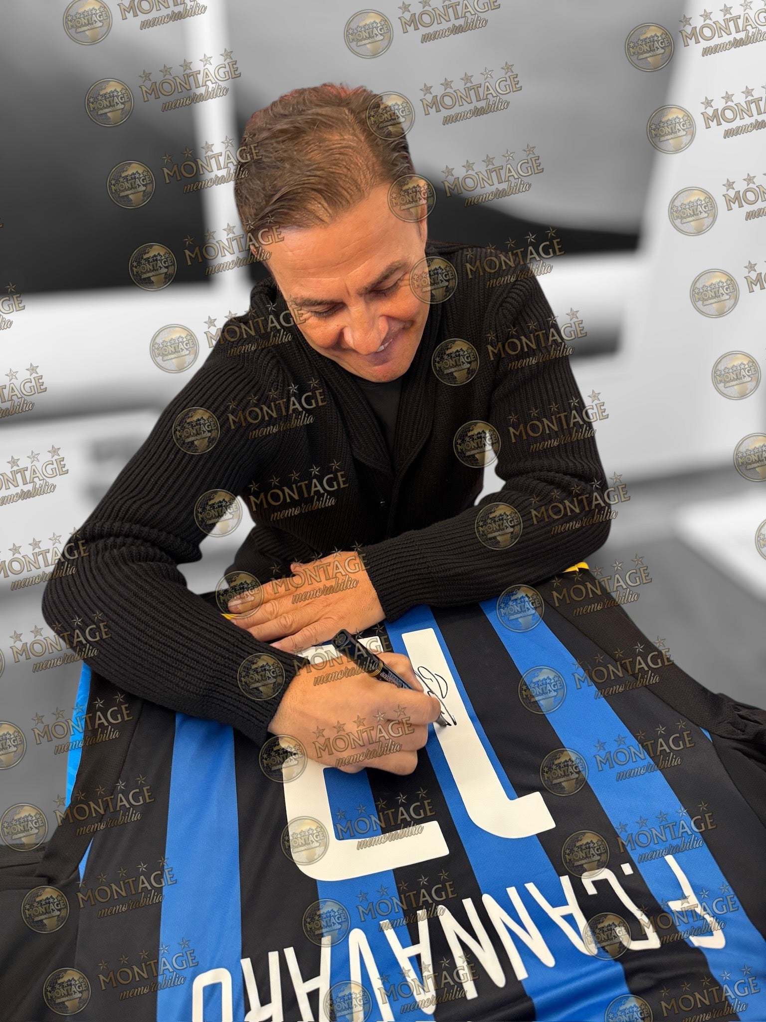 FABIO CANNAVARO SIGNED INTERNAZIONALE 2002/03 HOME SHIRT (ACG CERT AG17446)