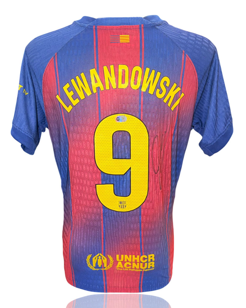 ROBERT LEWANDOWSKI SIGNED FC BARCELONA 2025/26 HOME SHIRT (ACG CERT AG17744)-1