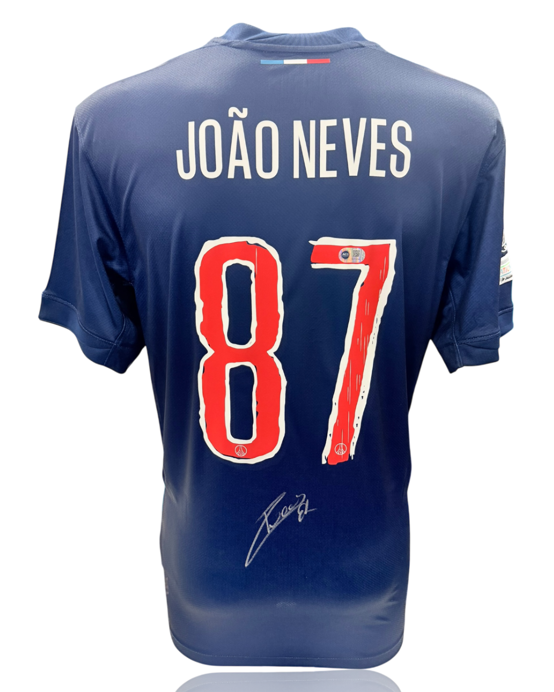 JOAO NEVES SIGNED 24/25 PARIS SAINT-GERMAIN PSG HOME SHIRT (ACG CERT AG17748)