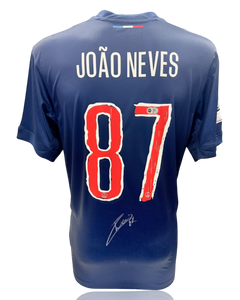 JOAO NEVES SIGNED 24/25 PARIS SAINT-GERMAIN PSG HOME SHIRT (ACG CERT AG17748)-1