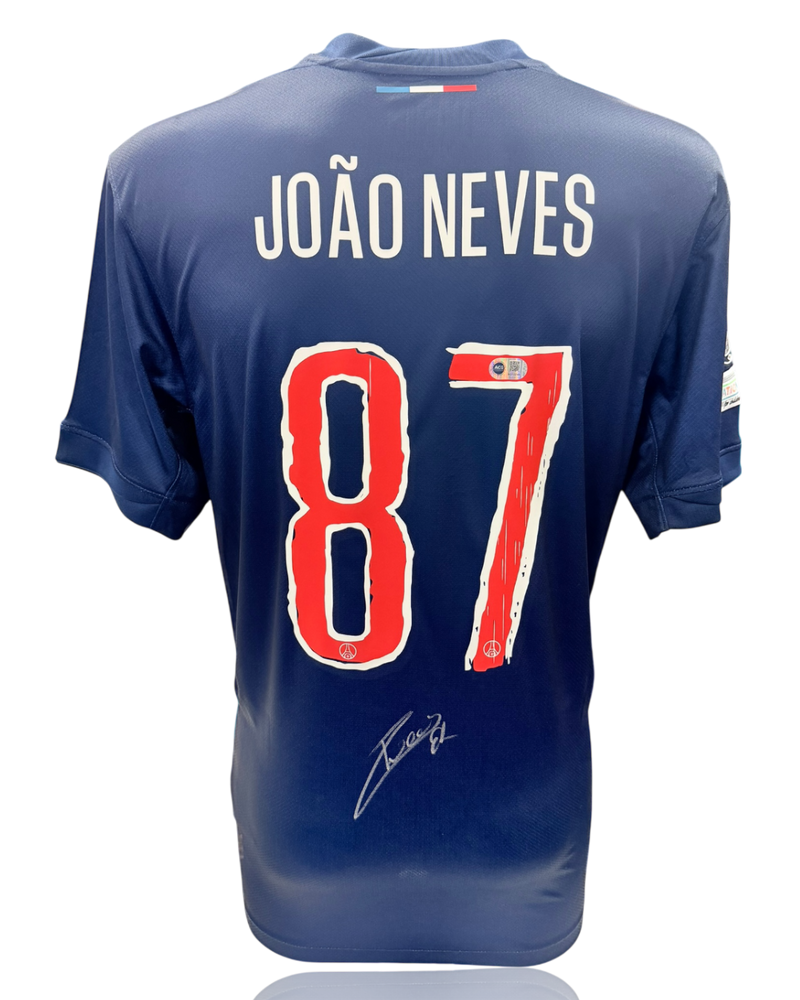 JOAO NEVES SIGNED 24/25 PARIS SAINT-GERMAIN PSG HOME SHIRT (ACG CERT AG17748)-1