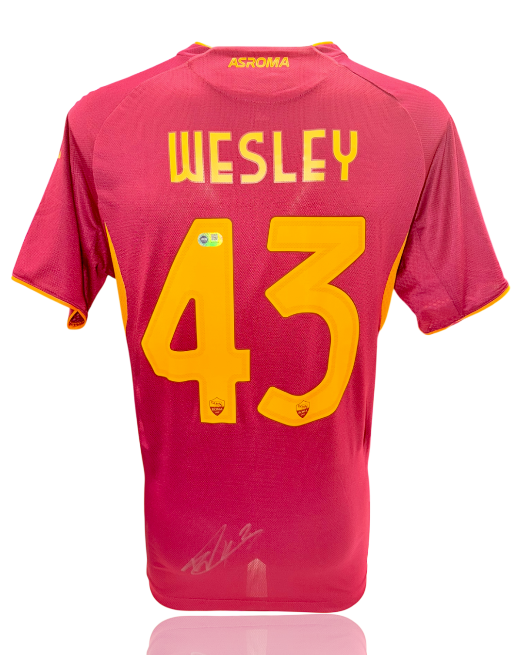 WESLEY SIGNED AS ROMA 2025/26 HOME SHIRT (ACG CERT AG17754)-1