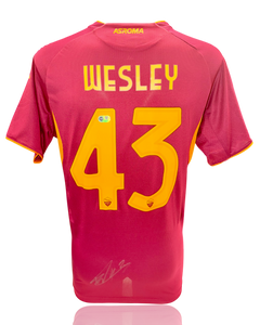 WESLEY SIGNED AS ROMA 2025/26 HOME SHIRT (ACG CERT AG17754)-1