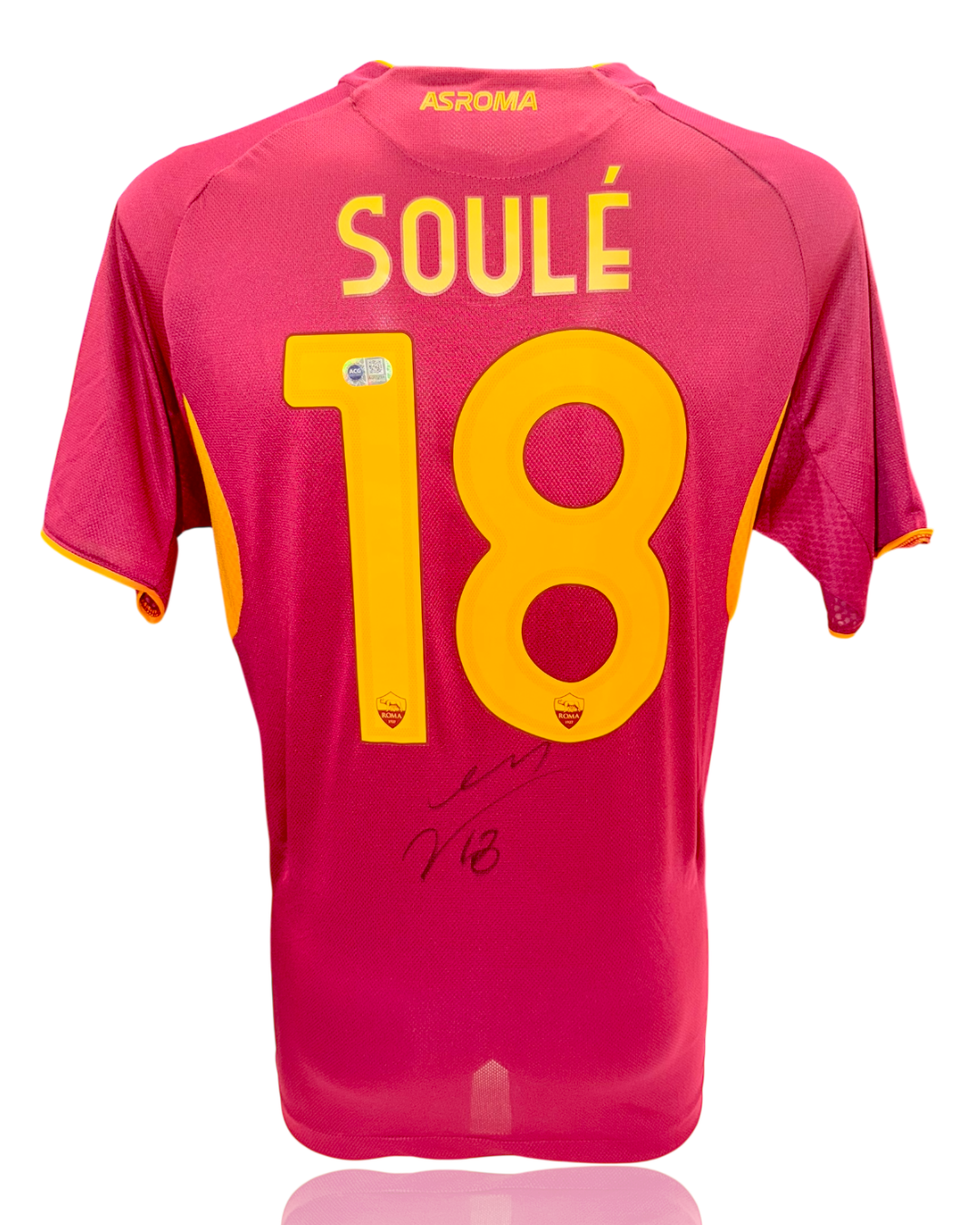 MATIAS SOULE SIGNED AS ROMA 2025/26 HOME SHIRT (ACG CERT AG17755)-1