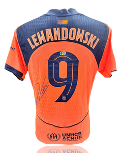 ROBERT LEWANDOWSKI SIGNED FC BARCELONA 2025/26 AWAY SHIRT (ACG CERT AG17756)-1