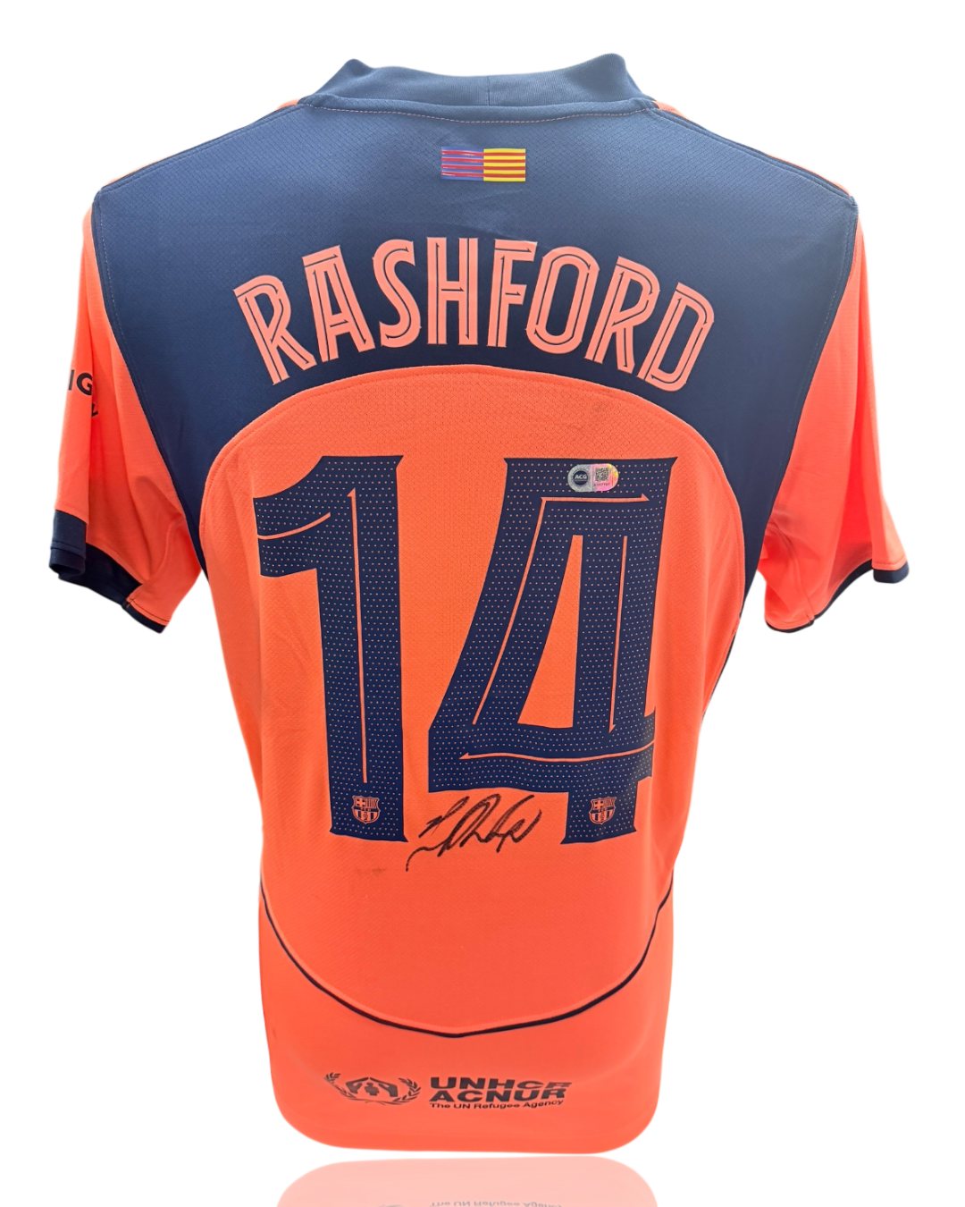 MARCUS RASHFORD SIGNED FC BARCELONA 2025/26 AWAY SHIRT (ACG CERT AG17757)-1