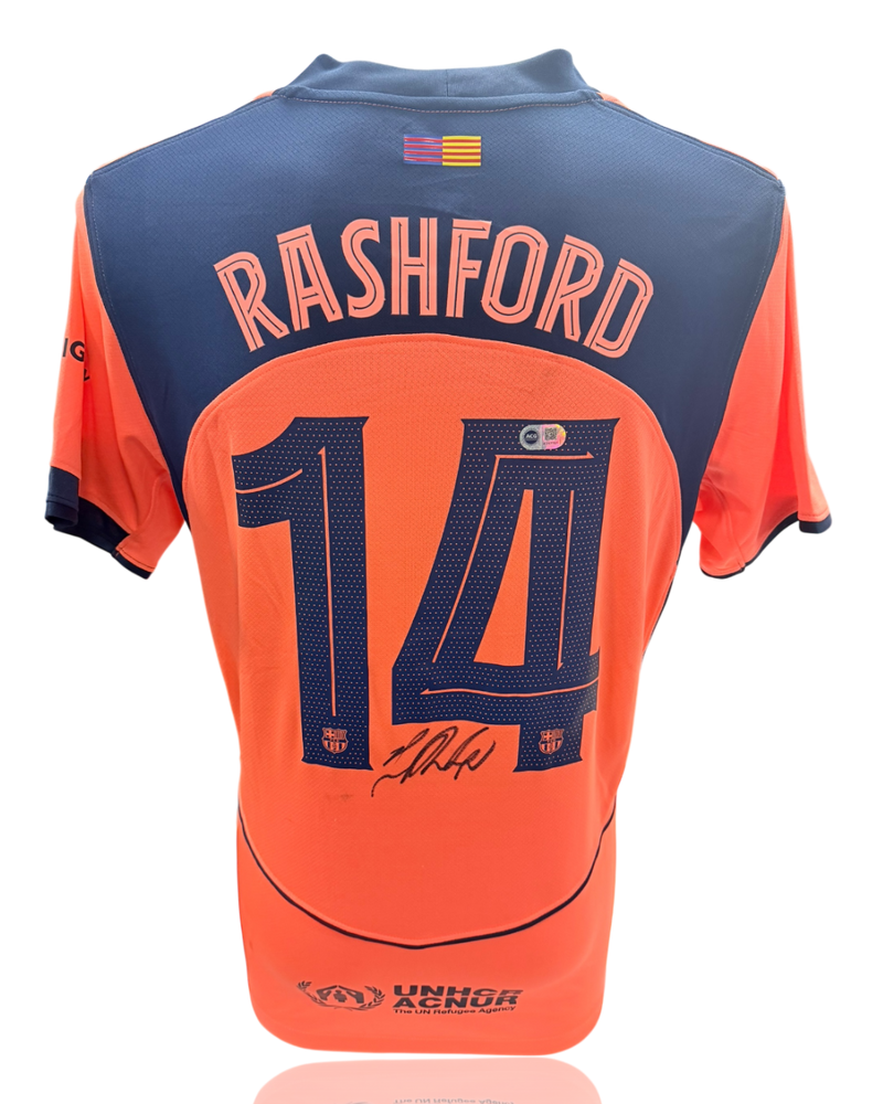MARCUS RASHFORD SIGNED FC BARCELONA 2025/26 AWAY SHIRT (ACG CERT AG17757)-1