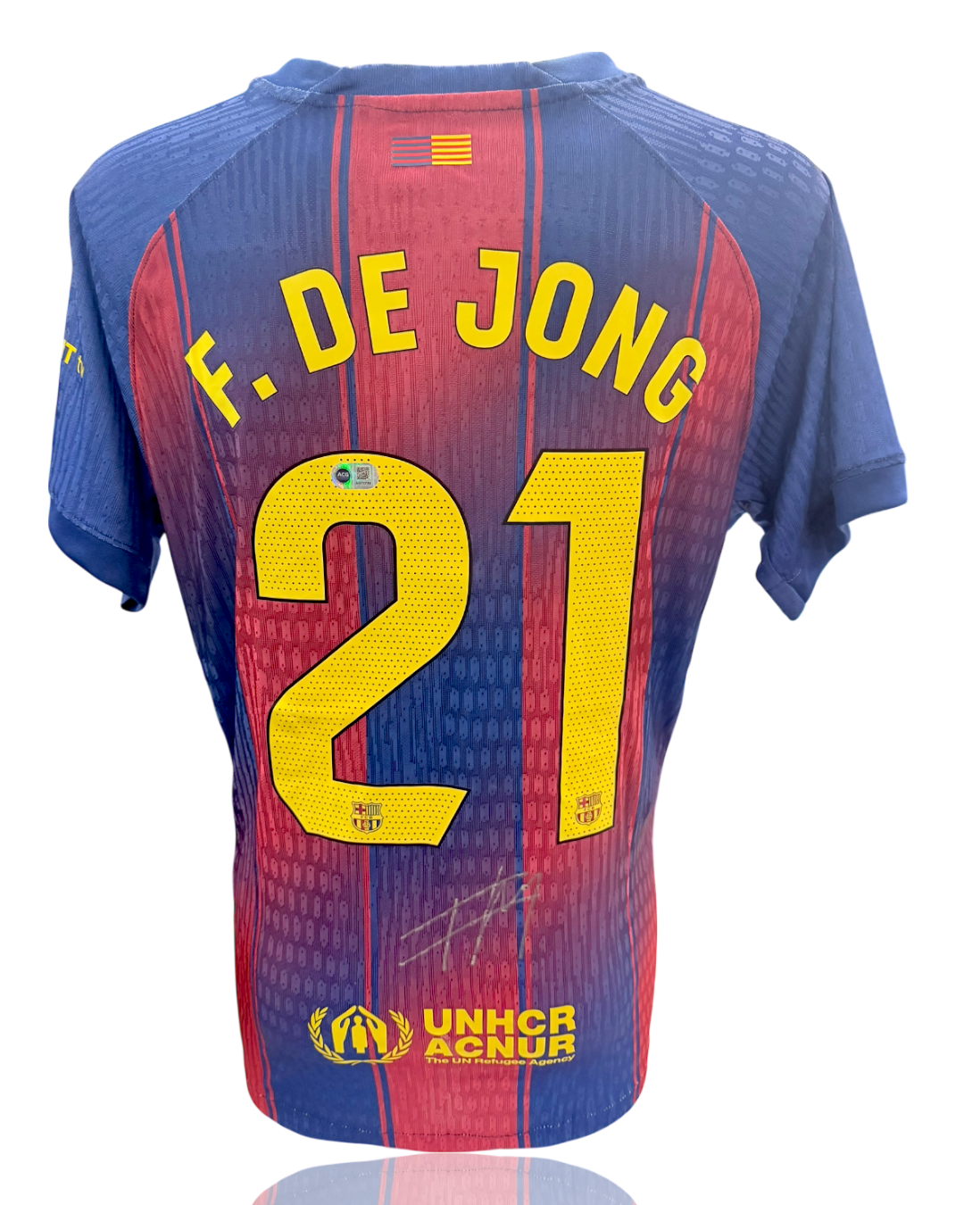 FRENKIE DE JONG SIGNED FC BARCELONA 2025/26 HOME SHIRT (ACG CERT AG17758)-1