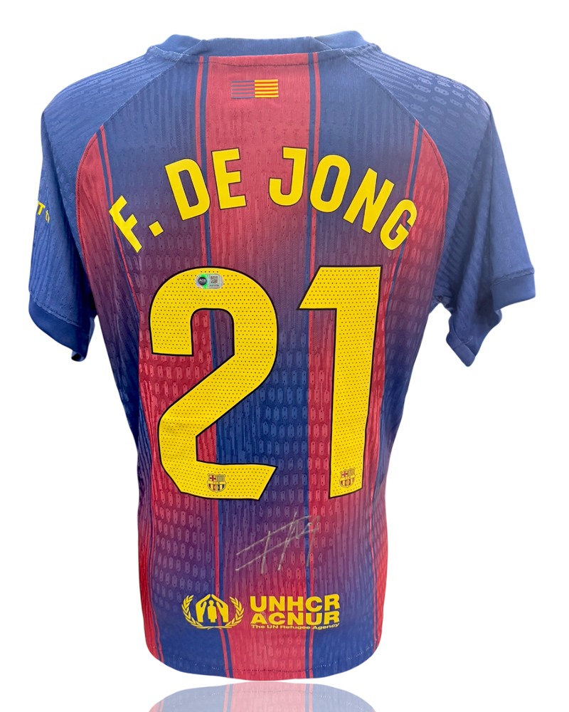 FRENKIE DE JONG SIGNED FC BARCELONA 2025/26 HOME SHIRT (ACG CERT AG17758)-1