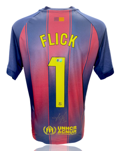 HANSI FLICK SIGNED FC BARCELONA 2025/26 HOME SHIRT (ACG CERT AG17759)-1