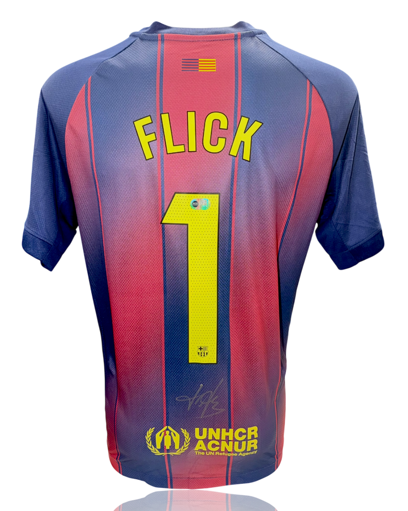 HANSI FLICK SIGNED FC BARCELONA 2025/26 HOME SHIRT (ACG CERT AG17759)-1