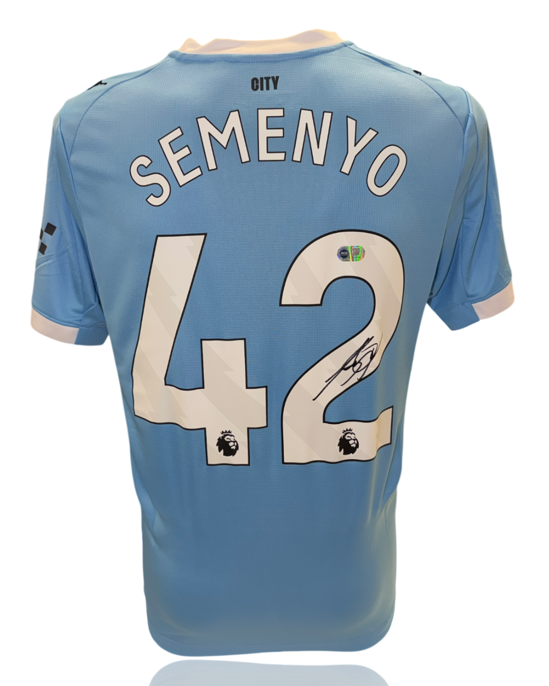 ANTOINE SEMENYO SIGNED MANCHESTER CITY FC 25/26 HOME SHIRT (ACG CERT AG17769)