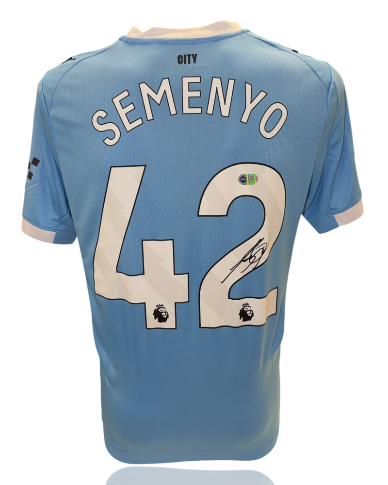 ANTOINE SEMENYO SIGNED MANCHESTER CITY FC 25/26 HOME SHIRT (ACG CERT AG17769)-1