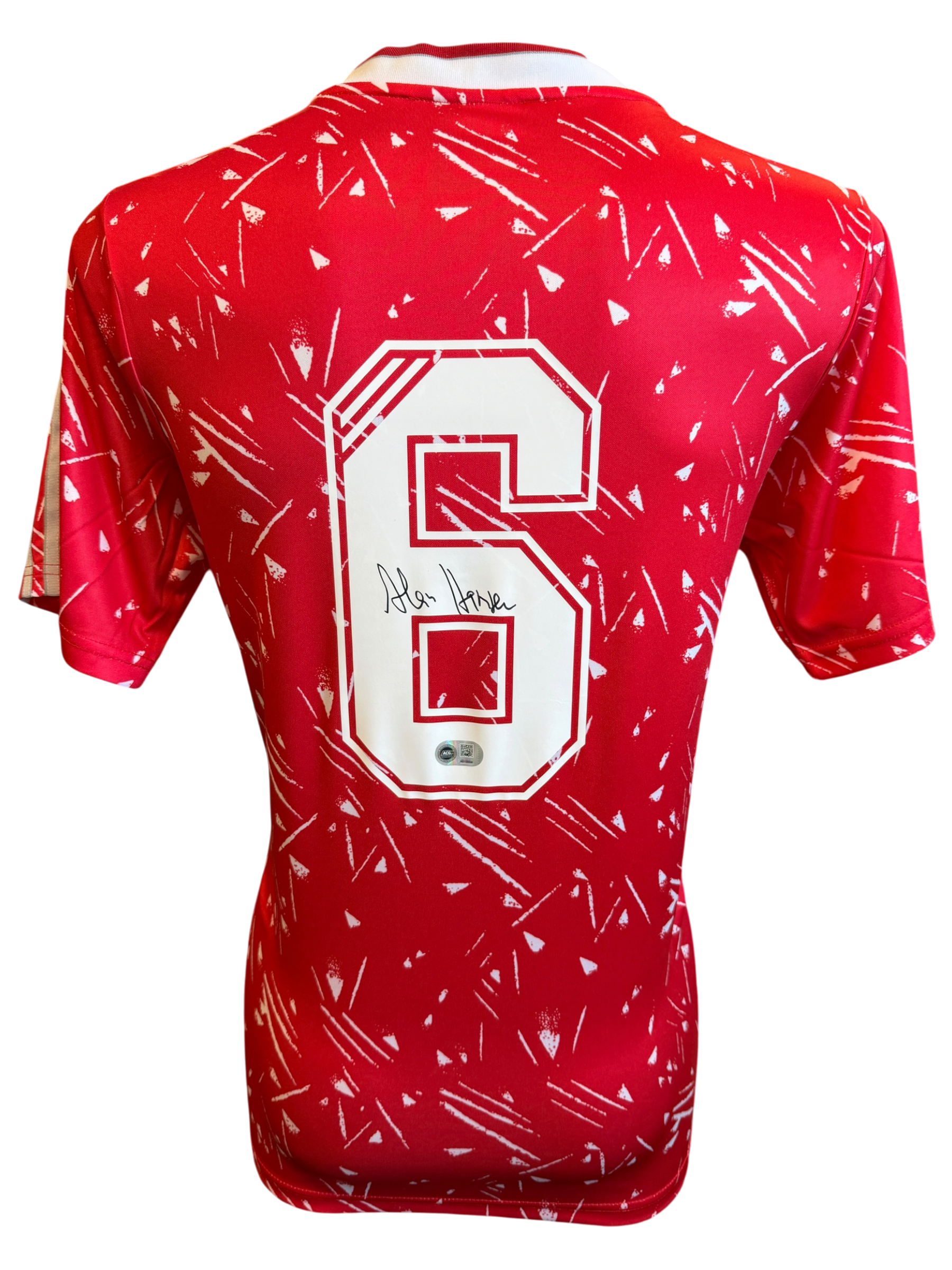 ALAN HANSEN SIGNED LIVERPOOL FC 1989/90 HOME SHIRT (ACG CERT AG135948)