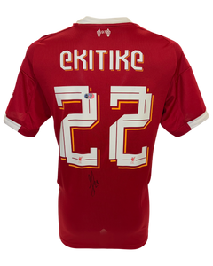 HUGO EKITIKE SIGNED 2025/26 LIVERPOOL FC HOME CUP SHIRT (ACG CERT AG17781)-1