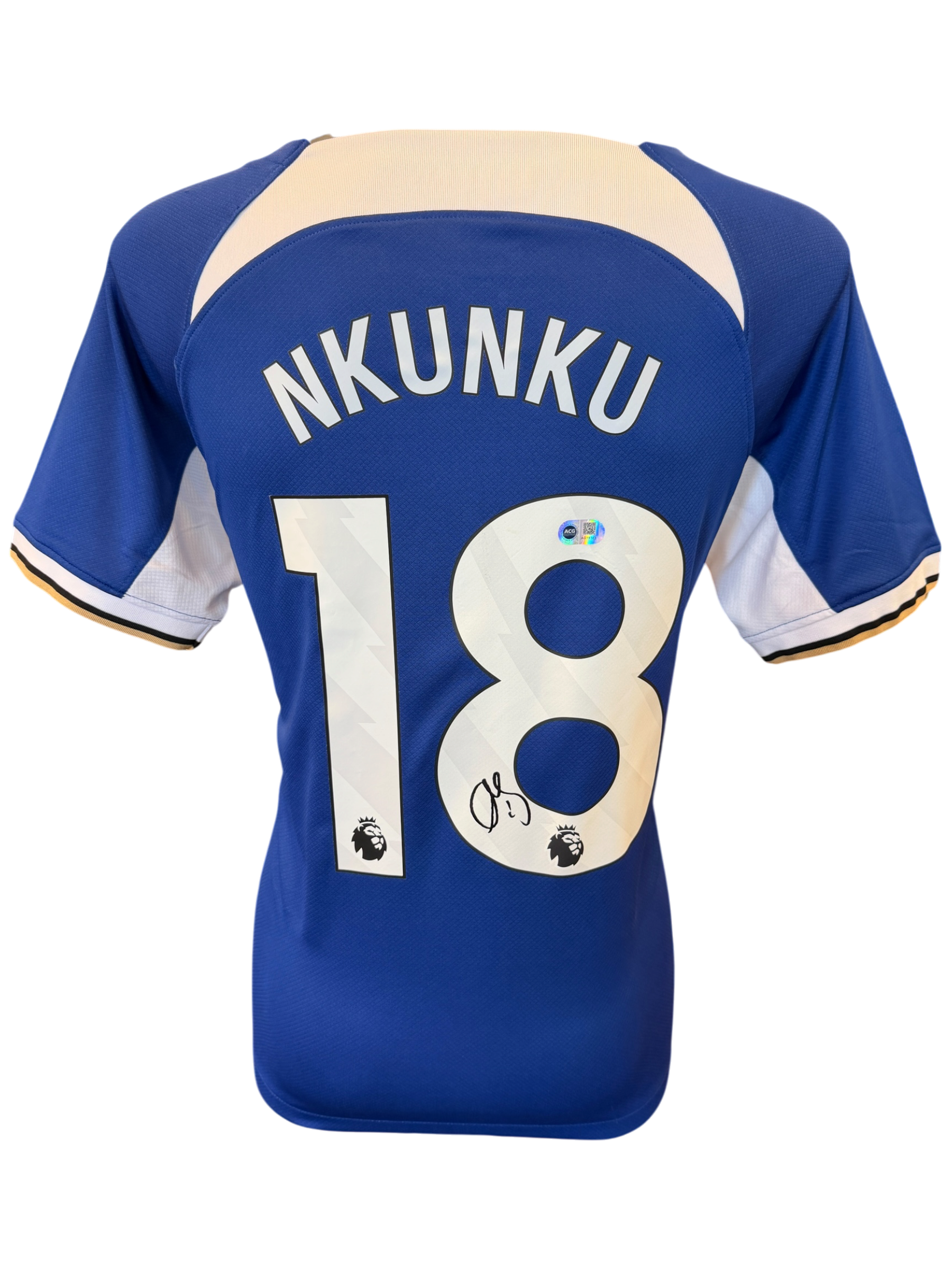 CHRISTOPHER NKUNKU SIGNED CHELSEA FC 2023/24 HOME SHIRT (ACG CERT AG19302)