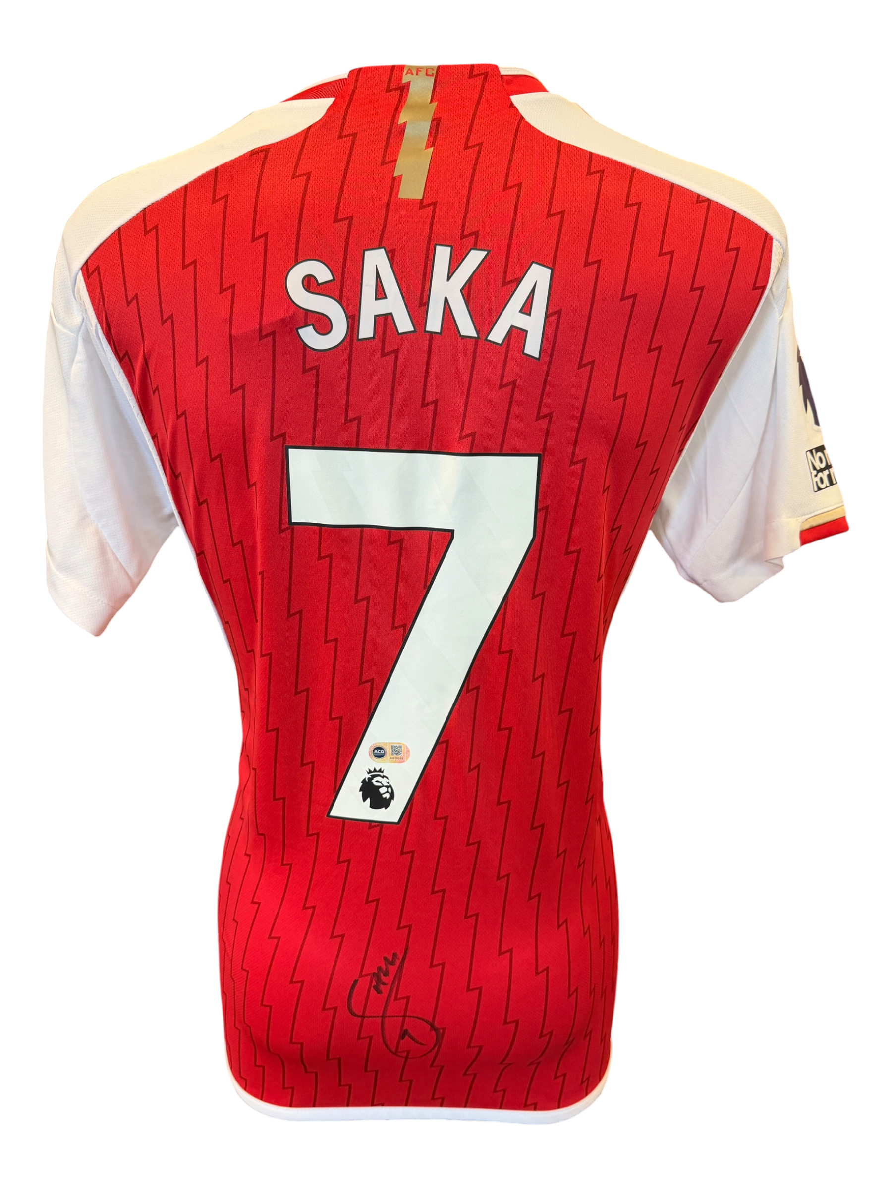 BUKAYO SAKA SIGNED ARSENAL FC 2023/24 HOME SHIRT (ACG CERT AG19310)