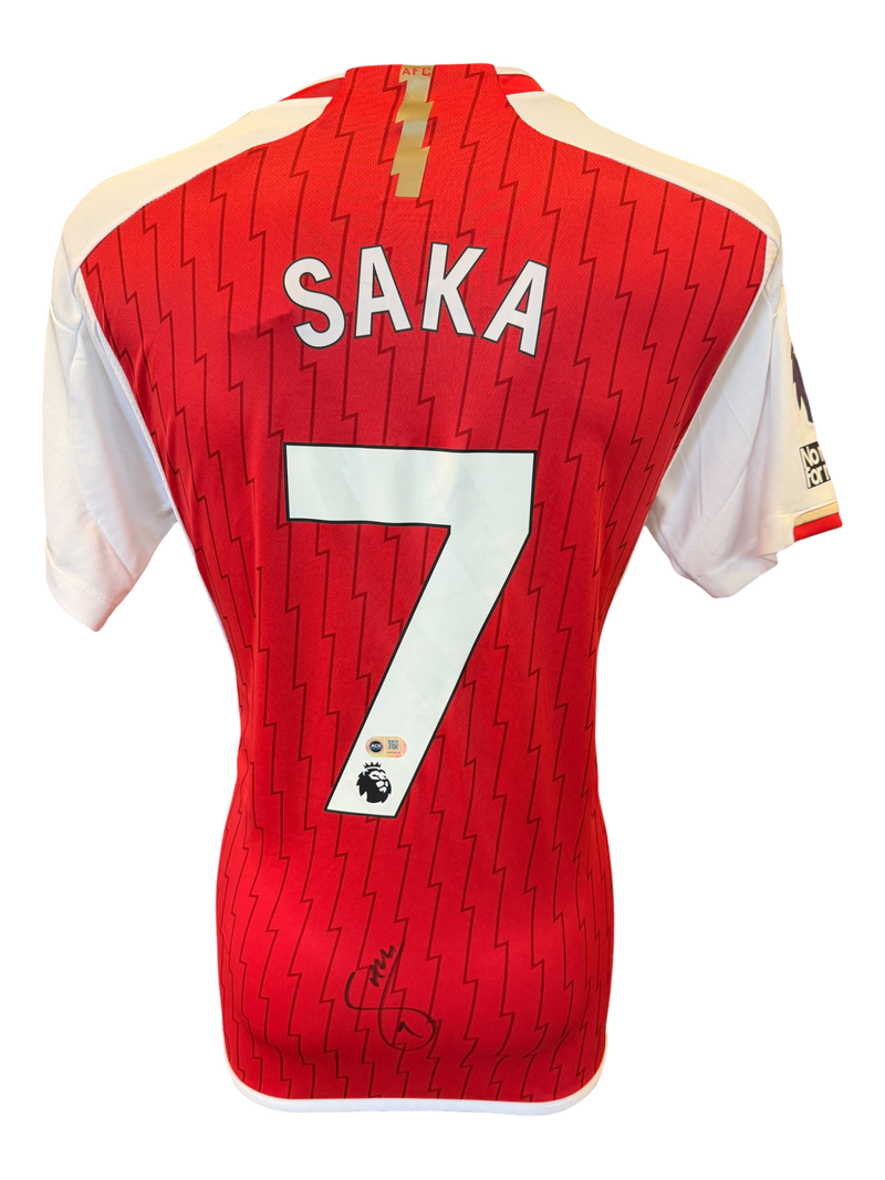 BUKAYO SAKA SIGNED ARSENAL FC 2023/24 HOME SHIRT (ACG CERT AG19310)-1