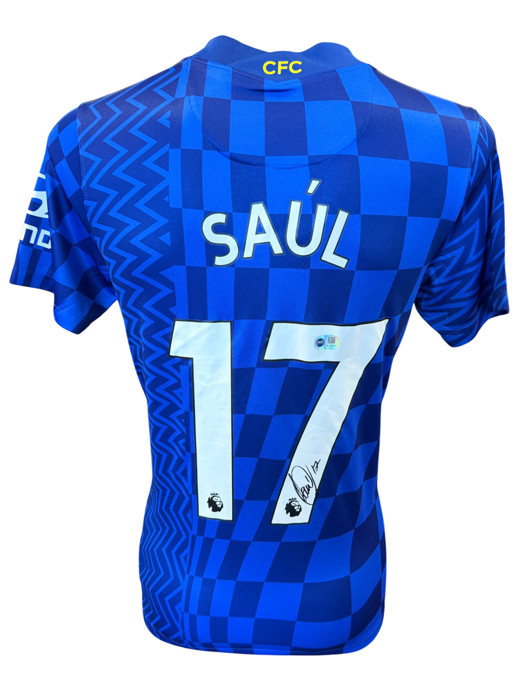 SAUL NIGUEZ SIGNED CHELSEA FC 2021/22 HOME SHIRT (ACG CERT AG19316)