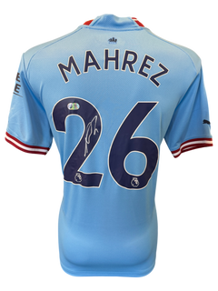 RIYAD MAHREZ SIGNED 2022/23 MANCHESTER CITY HOME SHIRT (ACG CERT AG19317)-1