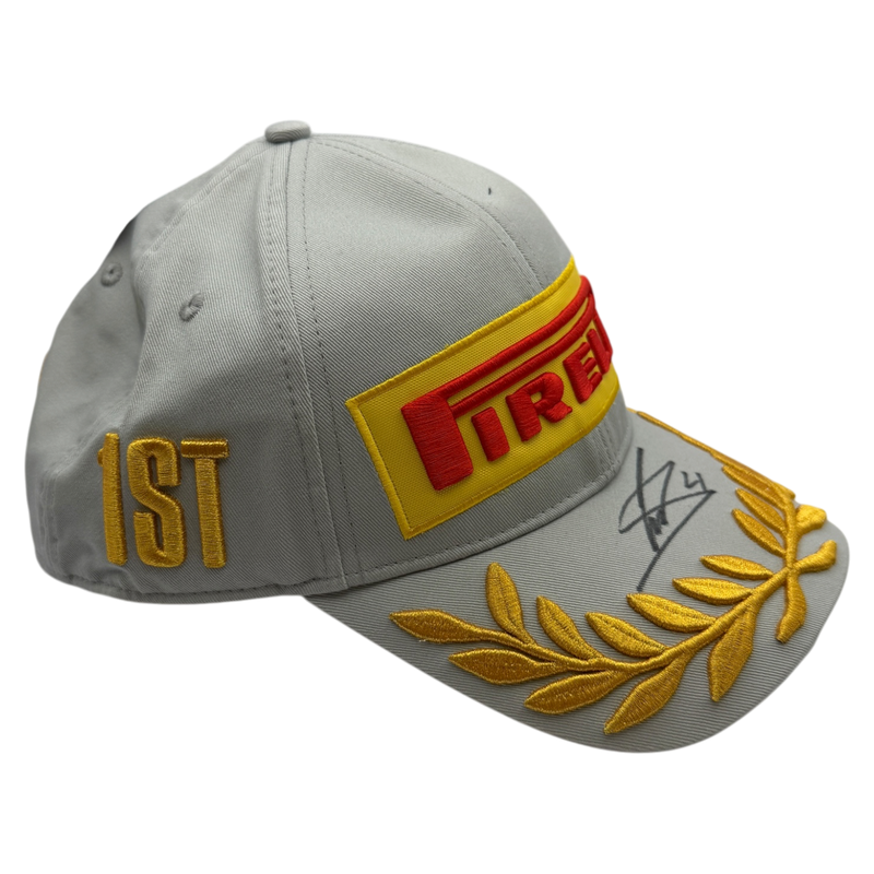 LANDO NORRIS SIGNED SILVERSTONE 2025 PIRELLI FORMULA 1 CAP (ACG CERT AG19321)-3