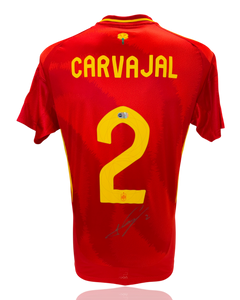 DANI CARVAJAL SIGNED SPAIN EURO 2024 HOME SHIRT (ACG CERT AG17793)-1