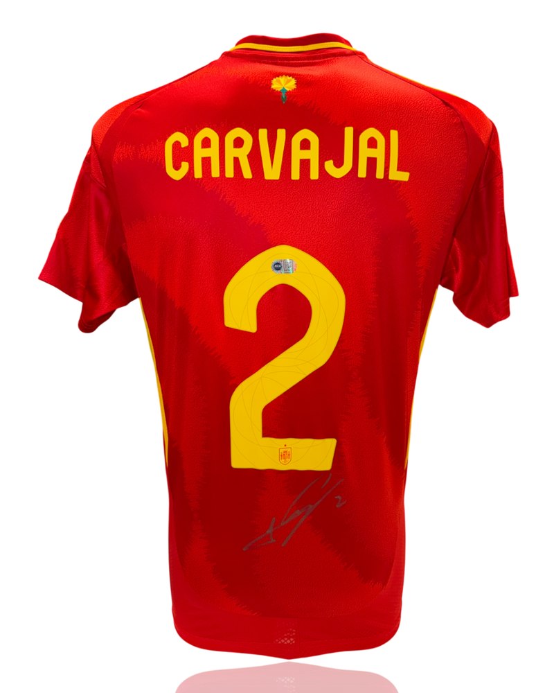 DANI CARVAJAL SIGNED SPAIN EURO 2024 HOME SHIRT (ACG CERT AG17793)-1