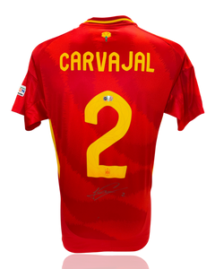 DANI CARVAJAL SIGNED SPAIN EURO 2024 HOME SHIRT (ACG CERT AG17794)-1