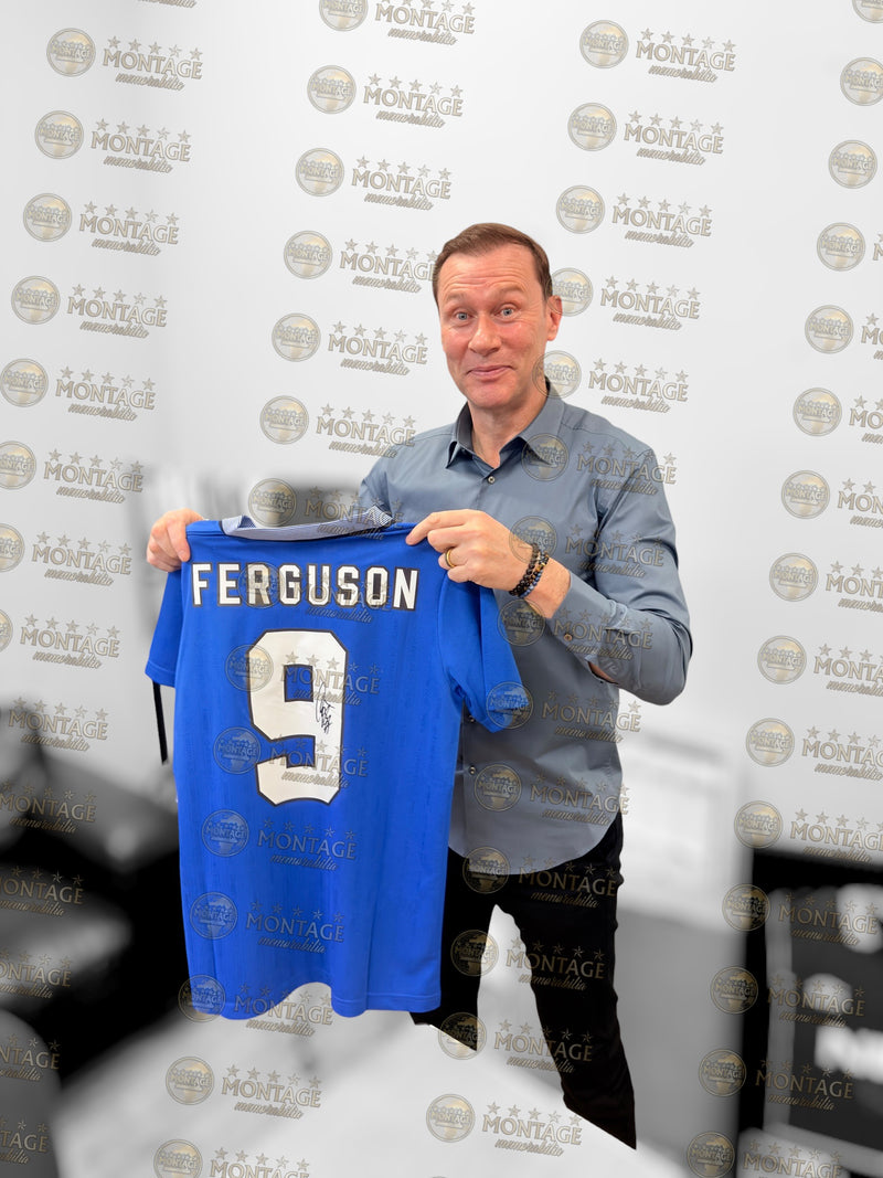 DUNCAN FERGUSON SIGNED EVERTON FC 1995 FA CUP HOME SHIRT (ACG CERT AG19036)-4