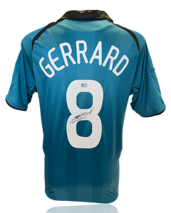 STEVEN GERRARD SIGNED LIVERPOOL FC 2008/09 THIRD UCL SHIRT (ACG CERT AG17805)-1