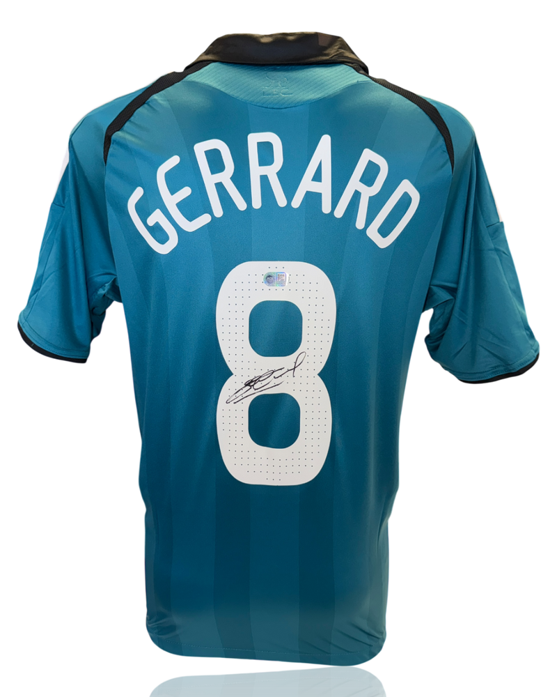 STEVEN GERRARD SIGNED LIVERPOOL FC 2008/09 THIRD UCL SHIRT (ACG CERT AG17805)-1