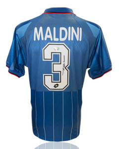 PAOLO MALDINI SIGNED AC MILAN 95/96 FOURTH SHIRT (ACG CERT AG17806)-1
