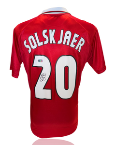 OLE GUNNAR SOLSKJAER SIGNED 1999 MANCHESTER UTD HOME SHIRT (ACG CERT AG17807)-1