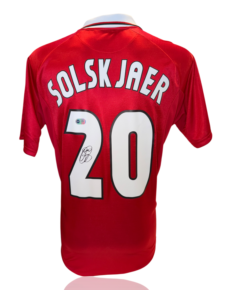 OLE GUNNAR SOLSKJAER SIGNED 1999 MANCHESTER UTD HOME SHIRT (ACG CERT AG17807)-1