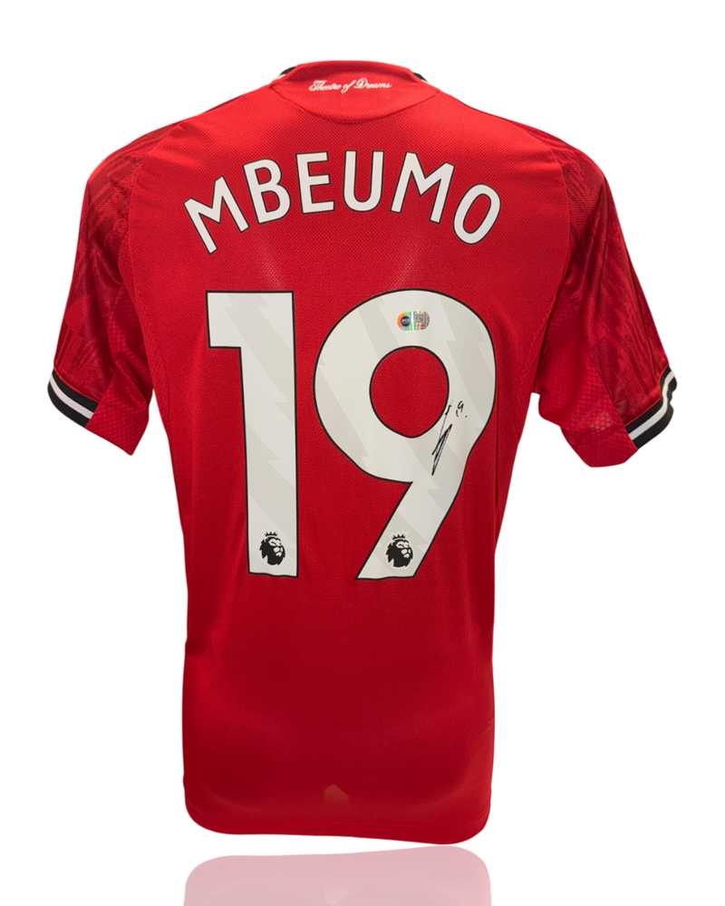BRYAN MBEUMO SIGNED 2025/26 MANCHESTER UTD HOME SHIRT (ACG CERT AG17828)-1