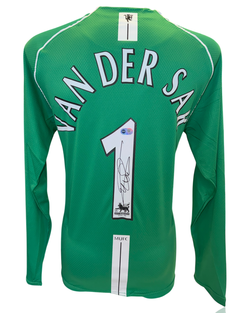 EDWIN VAN DER SAR SIGNED MANCHESTER UTD HOME GOALKEEPER SHIRT (ACG CERT AG17832)-1